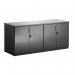 High Gloss 1600mm Credenza Twin Cupboard Black I000909