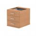 Impulse 3 Drawer Fixed Pedestal Oak I001643