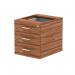 Impulse 3 Drawer Fixed Pedestal Walnut I001644