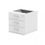 Impulse 3 Drawer Fixed Pedestal White I001647