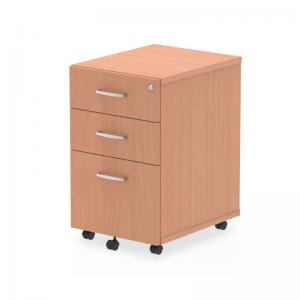 Impulse 3 Drawer Under Desk Pedestal Beech I001648