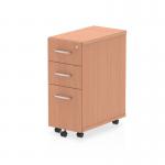 Impulse 3 Drawer Narrow Under Desk Pedestal Beech I001649