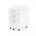 Impulse 3 Drawer Under Desk Pedestal White I001654