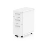 Impulse Narrow Under Desk Pedestal 3 Drawer White I001655