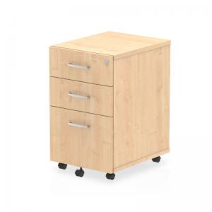 Impulse 3 Drawer Under Desk Pedestal Maple I001656