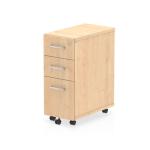 Impulse Narrow Under Desk Pedestal 3 Drawer Maple I001658