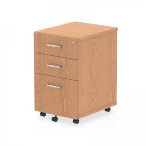 Impulse 3 Drawer Under Desk Pedestal Oak I001660