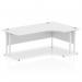 Impulse 1800mm Right Crescent Office Desk White Top White Cantilever Leg I002395