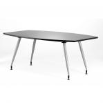 High Gloss 1800mm Writable Boardroom Table Black Top I003056