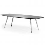 High Gloss 2400mm Writable Boardroom Table Black Top I003058