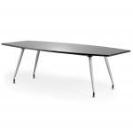 High Gloss 2400mm Writable Boardroom Table Black Top I003058