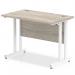 Impulse 1000/600 Rectangle White Cantilever Leg Desk Grey Oak I003064