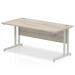 Impulse 1600/800 Rectangle Silver Cantilever Leg Desk Grey Oak I003074