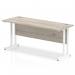 Impulse 1600/600 Rectangle White Cantilever Leg Desk Grey Oak I003076