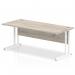 Impulse 1800/800 Rectangle White Cantilever Leg Desk Grey Oak I003081