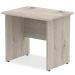 Impulse 800/600 Rectangle Panel End Leg Desk Grey Oak I003082