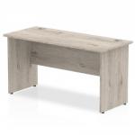 Impulse 1400/600 Rectangle Panel End Leg Desk Grey Oak