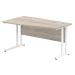 Impulse 1400/600 Rectangle Panel End Leg Desk Grey Oak I003088