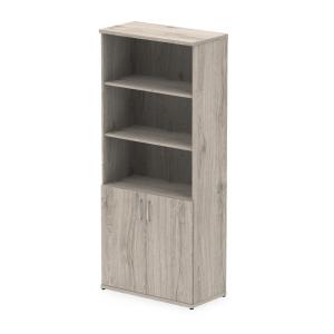Image of Impulse 2000mm Open Shelves Cupboard Grey Oak I003240
