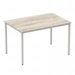 Impulse 1200mm Straight Table Grey Oak Top Silver Box Frame Leg I003260