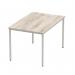 Impulse 1200mm Straight Table Grey Oak Top Silver Box Frame Leg I003260