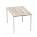 Impulse 1200mm Straight Table Grey Oak Top Silver Box Frame Leg I003260