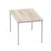 Impulse 1200mm Straight Table Grey Oak Top Silver Box Frame Leg I003260