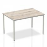 Impulse Straight Table 1200 Grey Oak Box Frame Leg Silver