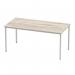 Impulse 1600mm Straight Table Grey Oak Top Silver Box Frame Leg I003261