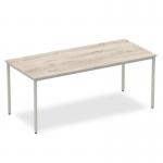 Impulse Straight Table 1800 Grey Oak Box Frame Leg Silver I003262