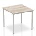 Impulse Straight Table 800 Grey Oak Box Frame Leg Silver I003263