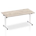 Impulse 1600mm Folding Rectangular Table Grey Oak Top I003270