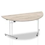 Impulse 1600 Folding Semicircle Table Grey Oak