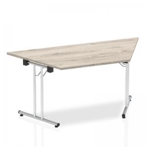 Impulse 1600mm Folding Trapezium Table Grey Oak Top I003273
