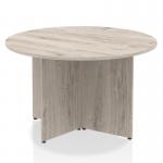 Impulse 1200mm Round Table Grey Oak Top Arrowhead Leg I003276