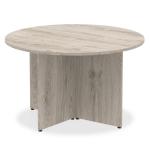 Impulse Round Meeting Table 1200 Grey Oak I003276