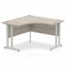 Impulse 1200mm Corner Office Desk Grey Oak Top Silver Cantilever Leg I003530