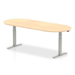 Photos - Other for Computer Impulse 2400mm Boardroom Table Maple Top Silver Height Adjustable Leg 