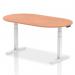 Impulse 1800mm Boardroom Table Beech Top White Height Adjustable Leg I003555