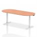 The dynamic boardroom and conference tables feature a sleek 2400mm beech top and adjustable white legs. The modern design creates a professional and polished look for any meeting or conference space.