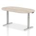 Impulse 1800mm Boardroom Table Grey Oak Top Silver Height Adjustable Leg I003569