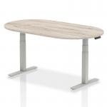 Impulse 1800mm Boardroom Table Grey Oak Top Silver Height Adjustable Leg I003569