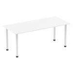 Impulse 1800mm Straight Table White Top White Post Leg I003695