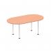 Impulse 1800mm Boardroom Table Beech Top Chrome Post Leg I003717