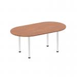 Impulse 1800mm Boardroom Table Walnut Top Chrome Post Leg I003718