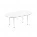 Impulse 1800mm Boardroom Table White Top Chrome Post Leg I003719