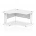 Impulse 1400mm Left Crescent Office Desk White Top White Cable Managed Leg I003858