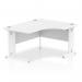 Impulse 1400mm Right Crescent Office Desk White Top White Cable Managed Leg I003864