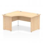 Impulse 1400mm Left Crescent Office Desk Maple Top Panel End Leg I003868
