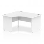 Impulse 1400mm Left Crescent Desk White Top Panel End Leg I003870